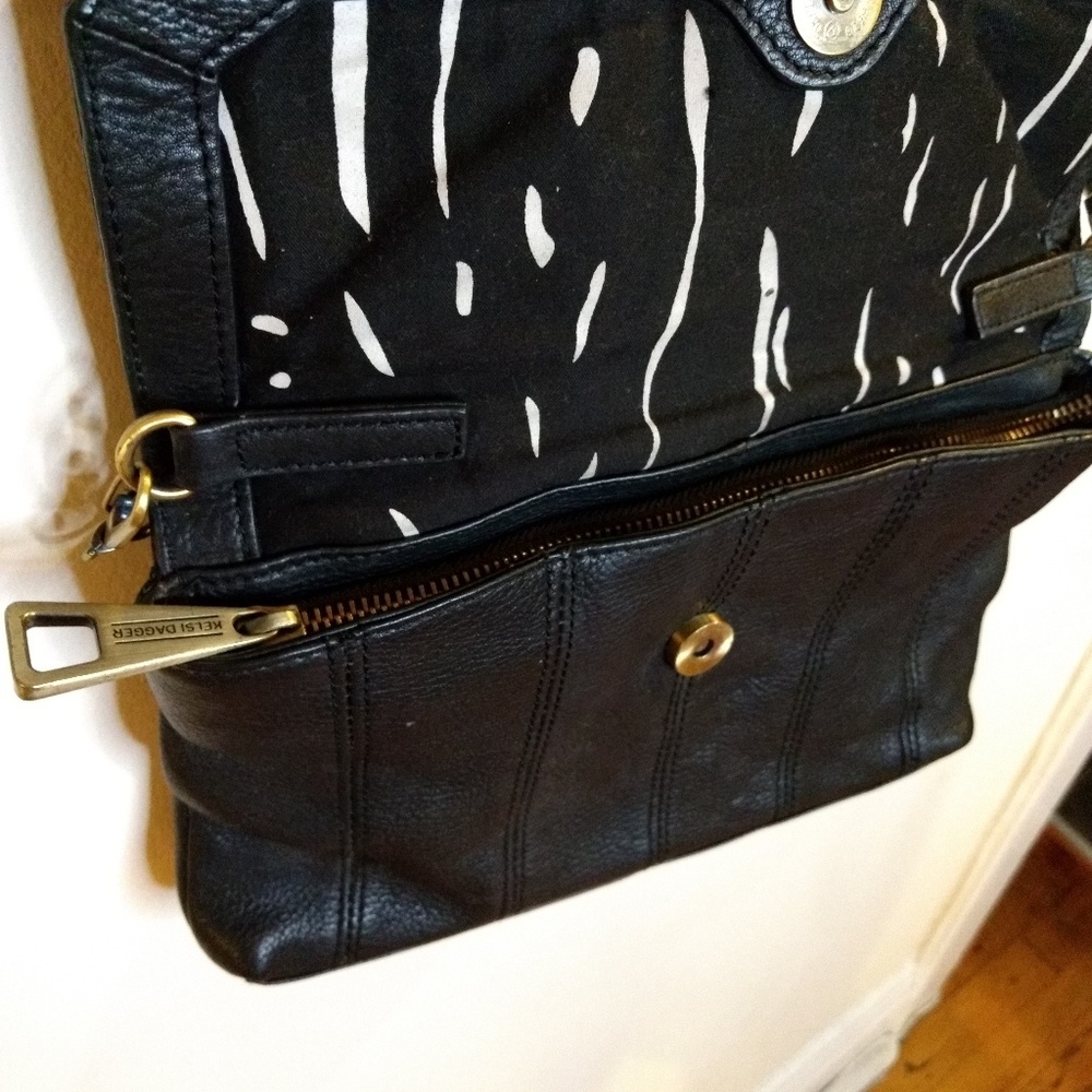 Kelsi Dagger black leather crossbody